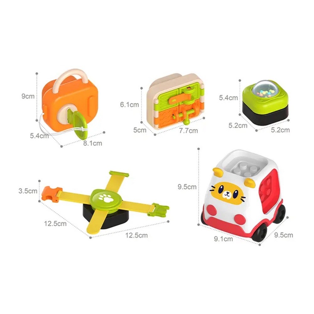 WOOPIE BABY Montessori konstrukcijų manipuliacijos automobilinis rinkinys Kitten 1