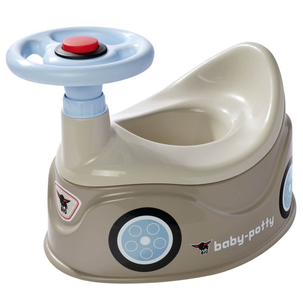 Naktipuodis su vairu BIG New Bobby Car, pilkas-Priežiūrai, Naktipuodžiai, laipteliai-e-vaikas