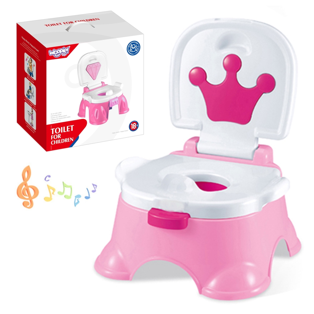 Naktipuodis WOOPIE BABY 3-in-1 su muzika, rožinis-Priežiūrai, Naktipuodžiai, laipteliai-e-vaikas