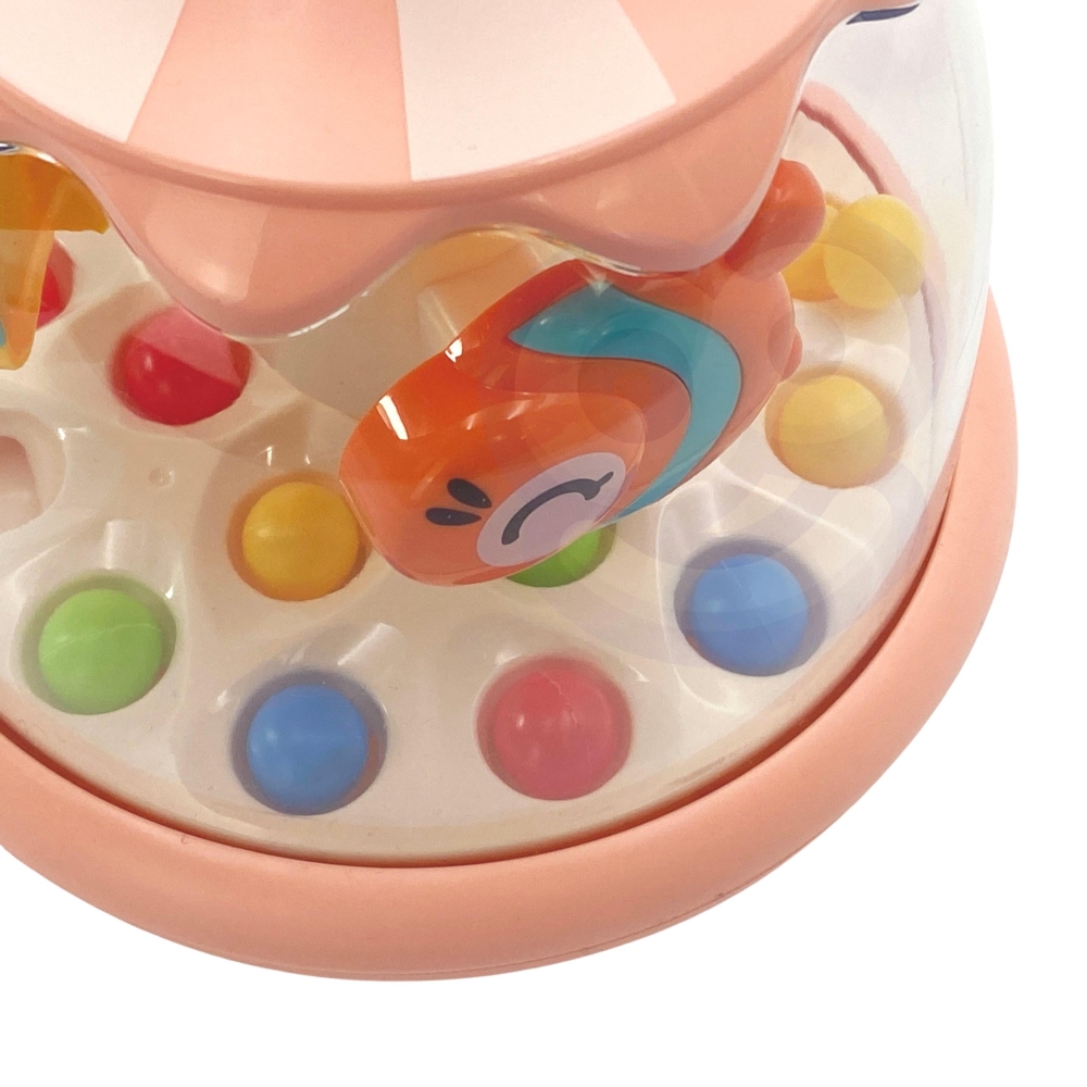 Spalvinga gyvūnų karuselė WOOPIE BABY, rožinė-Žaislai, Kūdikiams, Žaislai mažyliams (iki 4 m.