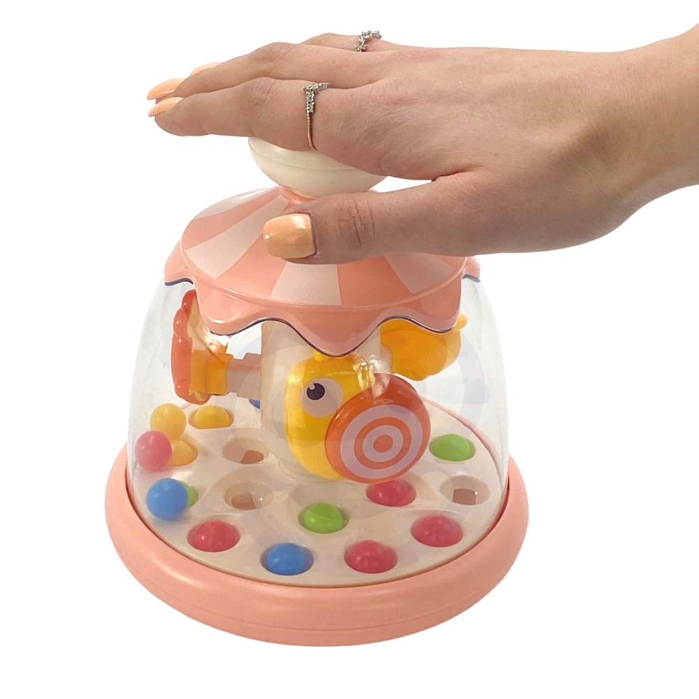 Spalvinga gyvūnų karuselė WOOPIE BABY, rožinė-Žaislai, Kūdikiams, Žaislai mažyliams (iki 4 m.