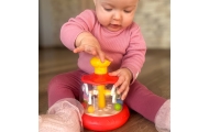 Spalvinga arkliukų karuselė WOOPIE BABY, raudona-Žaislai, Kūdikiams, Žaislai mažyliams (iki 4 m.