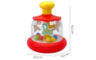 WOOPIE BABY Colorful Horses Red Spinning Top Carousel