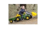 Rolly Toys RollyKid  John Deere Traktor na Pedały z Łyżką i Przyczepą - Zielony