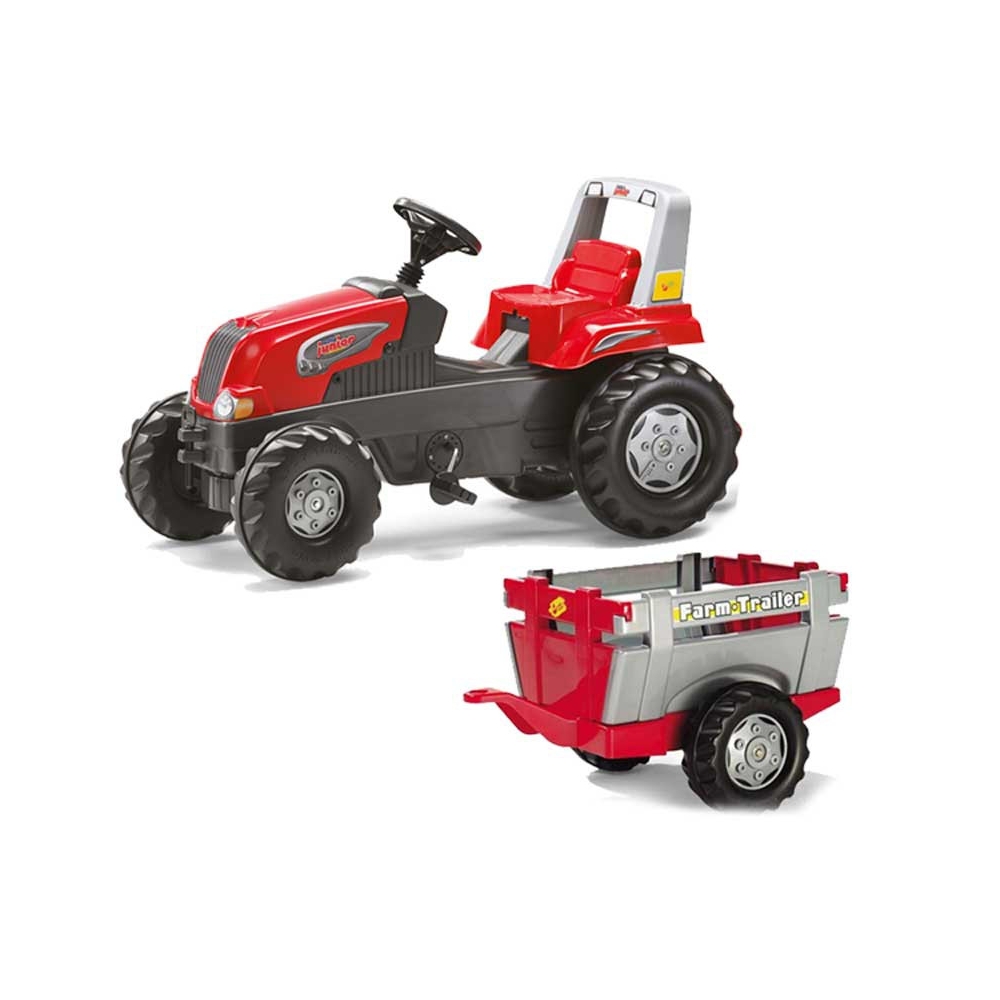 Rolly Toys RollyJunior RT - Traktor na pedały z przyczepą Junior 3-8 lat do 50kg