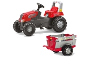 Rolly Toys RollyJunior RT - Traktor na pedały z przyczepą Junior 3-8 lat do 50kg