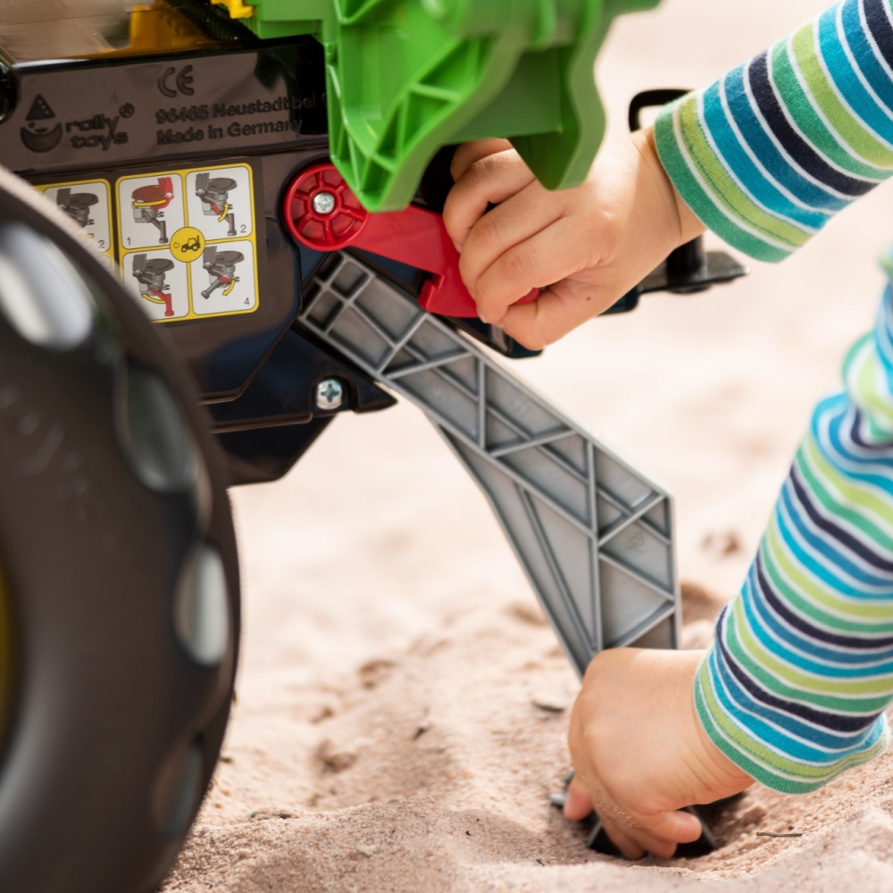 Ekskavatoriaus prikabinamas kaušas John Deere RollyBackhoe - Rolly Toys-Judėjimui, Minami traktoriai ir jų priedai-e-vaikas