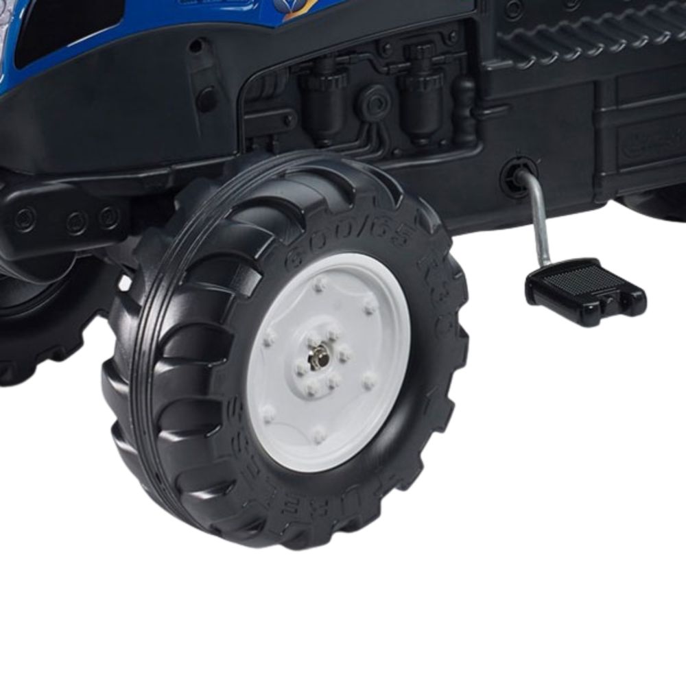 Pedalinis traktorius FALK New Holland Large su priekaba nuo 3 metų-Judėjimui, Minami traktoriai ir jų priedai-e-vaikas