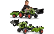 Falk Traktor Claas z Przyczepą i Łyżką na pedały