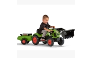 Falk Traktor Claas z Przyczepą i Łyżką na pedały