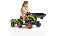 Falk Traktor Claas z Przyczepą i Łyżką na pedały