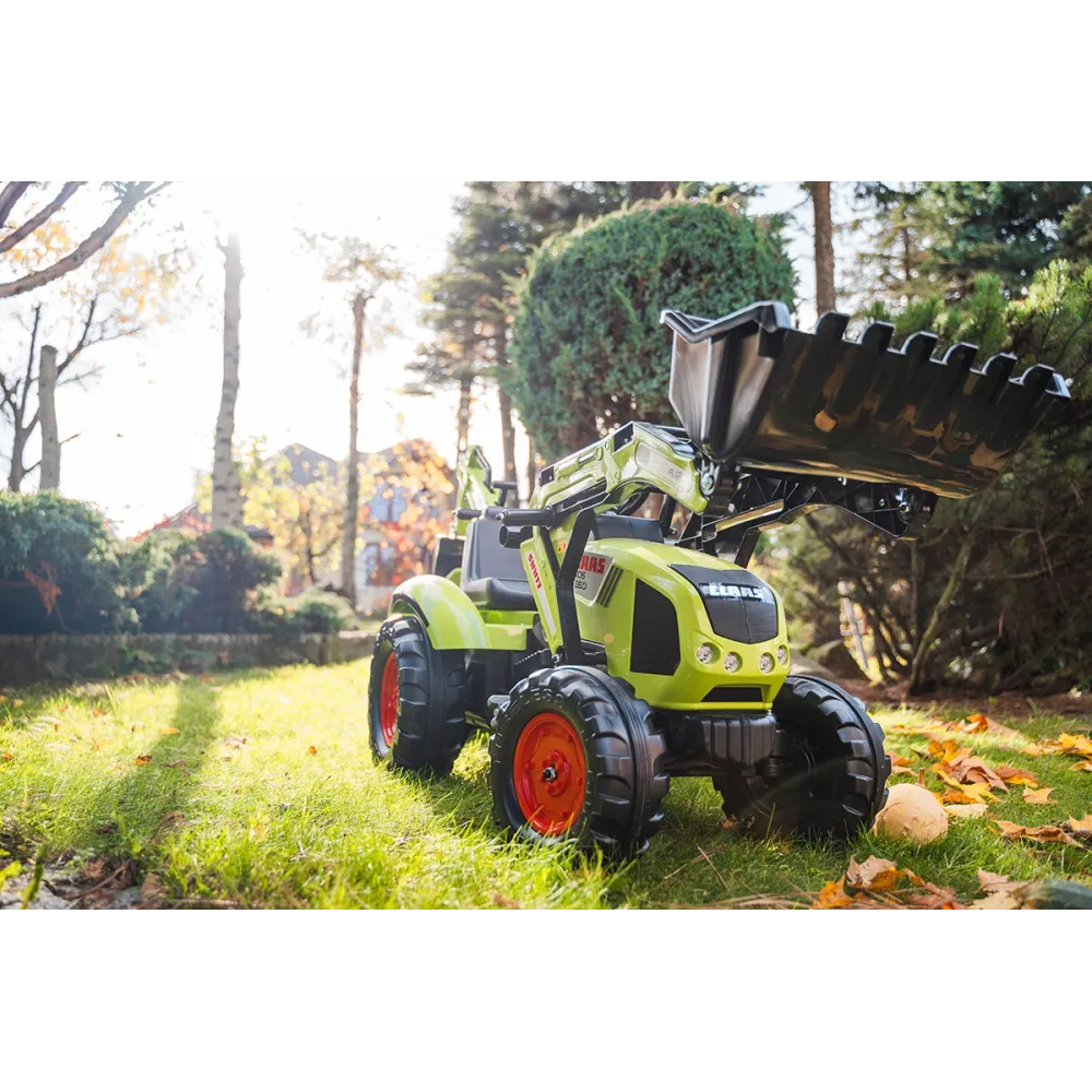 FALK CLAAS Pedal Tractor with Trailer, Bucket and Dozer from 3 Years
