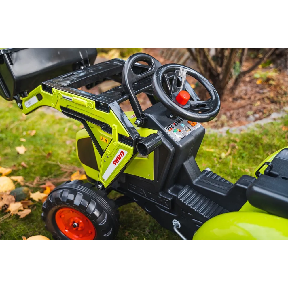FALK CLAAS Pedal Tractor with Trailer, Bucket and Dozer from 3 Years