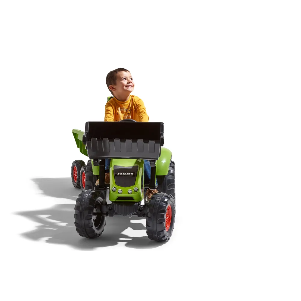 FALK CLAAS Pedal Tractor with Trailer, Bucket and Dozer from 3 Years