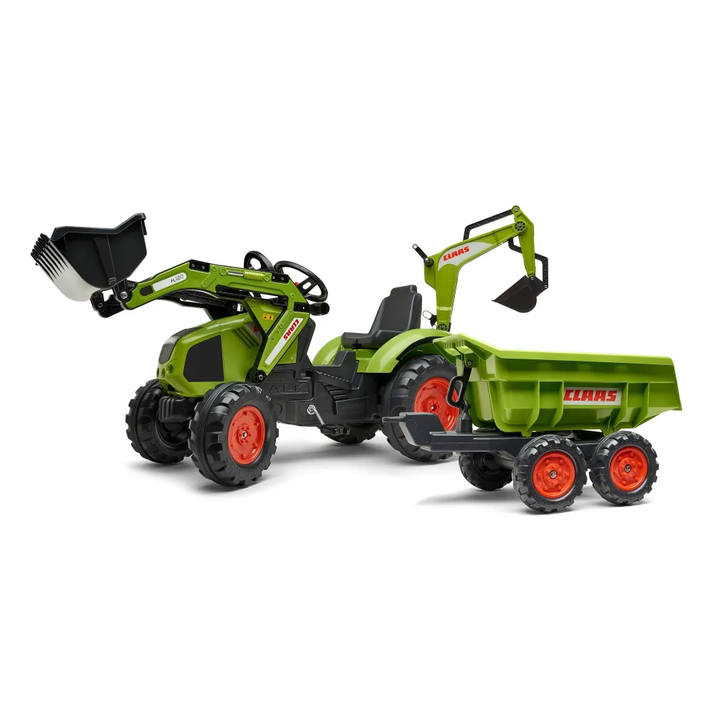 FALK CLAAS Pedal Tractor with Trailer, Bucket and Dozer from 3 Years