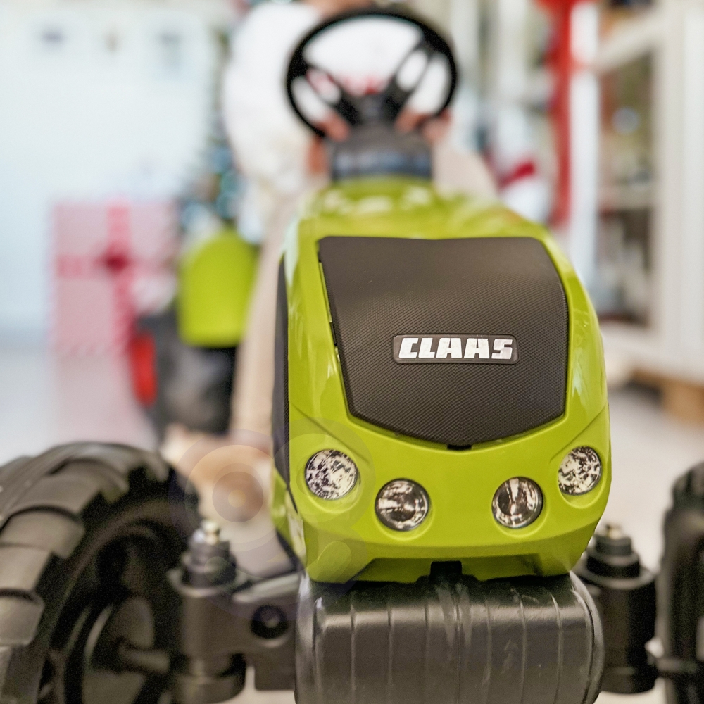 Pedalinis traktorius FALK Claas Large su priekaba nuo 3 metų-Judėjimui, Minami traktoriai ir jų priedai-e-vaikas