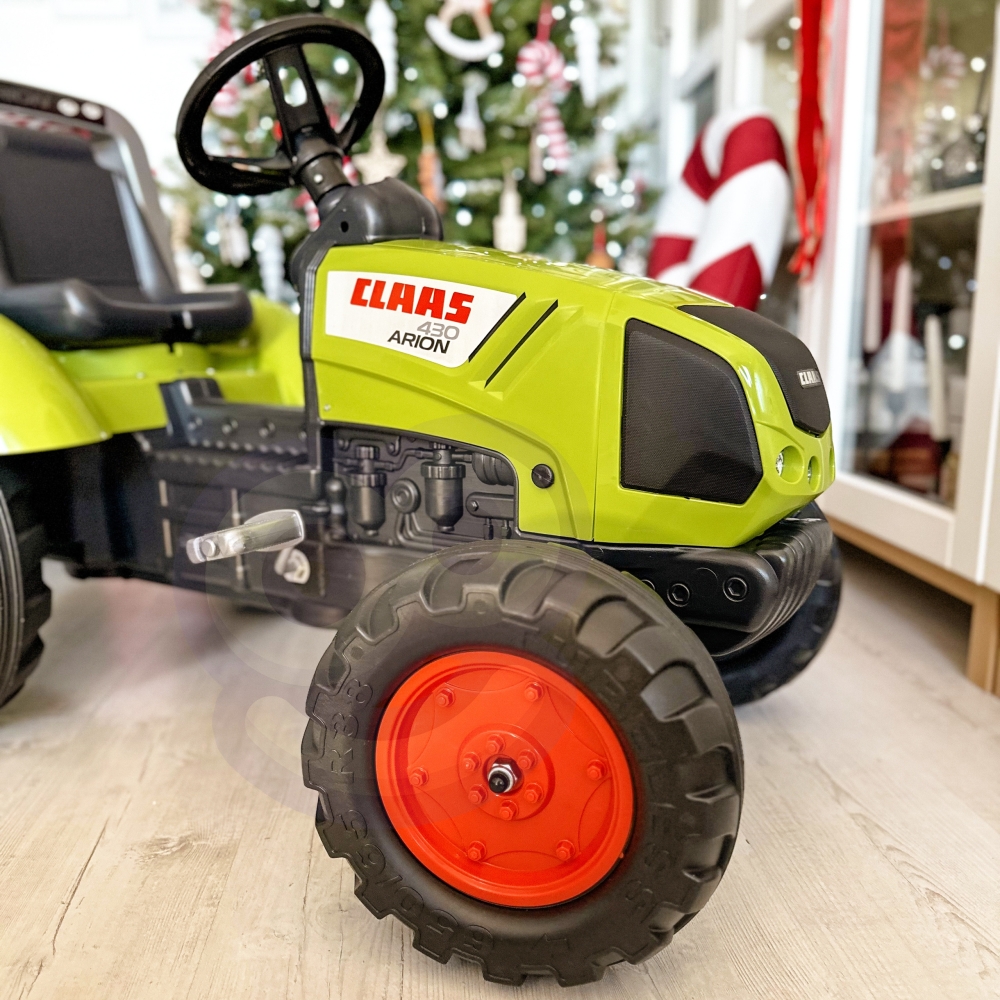Pedalinis traktorius FALK Claas Large su priekaba nuo 3 metų-Judėjimui, Minami traktoriai ir jų priedai-e-vaikas