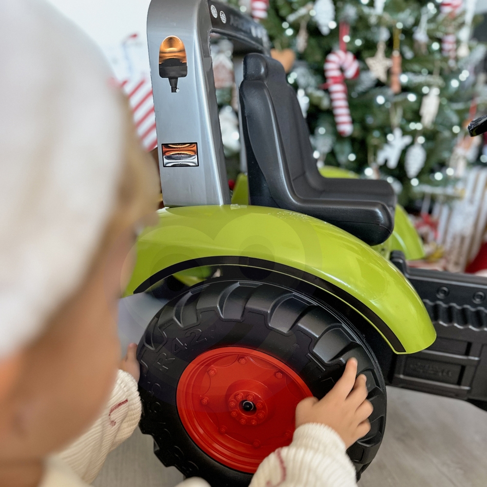 Pedalinis traktorius FALK Claas Large su priekaba nuo 3 metų-Judėjimui, Minami traktoriai ir jų priedai-e-vaikas