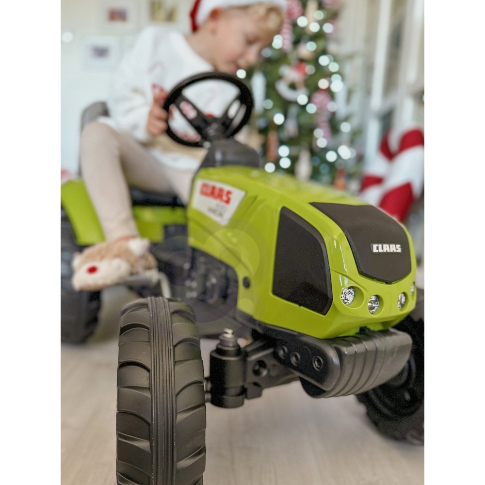 Pedalinis traktorius FALK Claas Large su priekaba nuo 3 metų-Judėjimui, Minami traktoriai ir jų priedai-e-vaikas