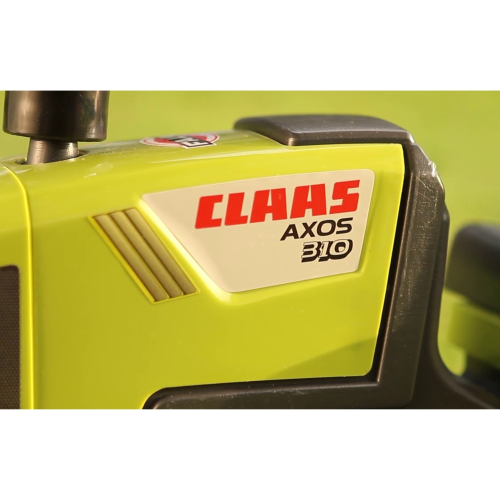 Paspiriamas traktorius su priekaba FALK Baby Claas Axos 310, žalias, nuo 1 metų-Judėjimui, Paspiriamosios mašinėlės ir jų prieda