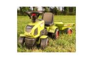 FALK Baby Claas Axos 310 Green Tractor with Trailer from 1 year