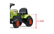 Paspiriamas traktorius su priekaba FALK Baby Claas Axos 310, žalias, nuo 1 metų-Judėjimui, Paspiriamosios mašinėlės ir jų prieda