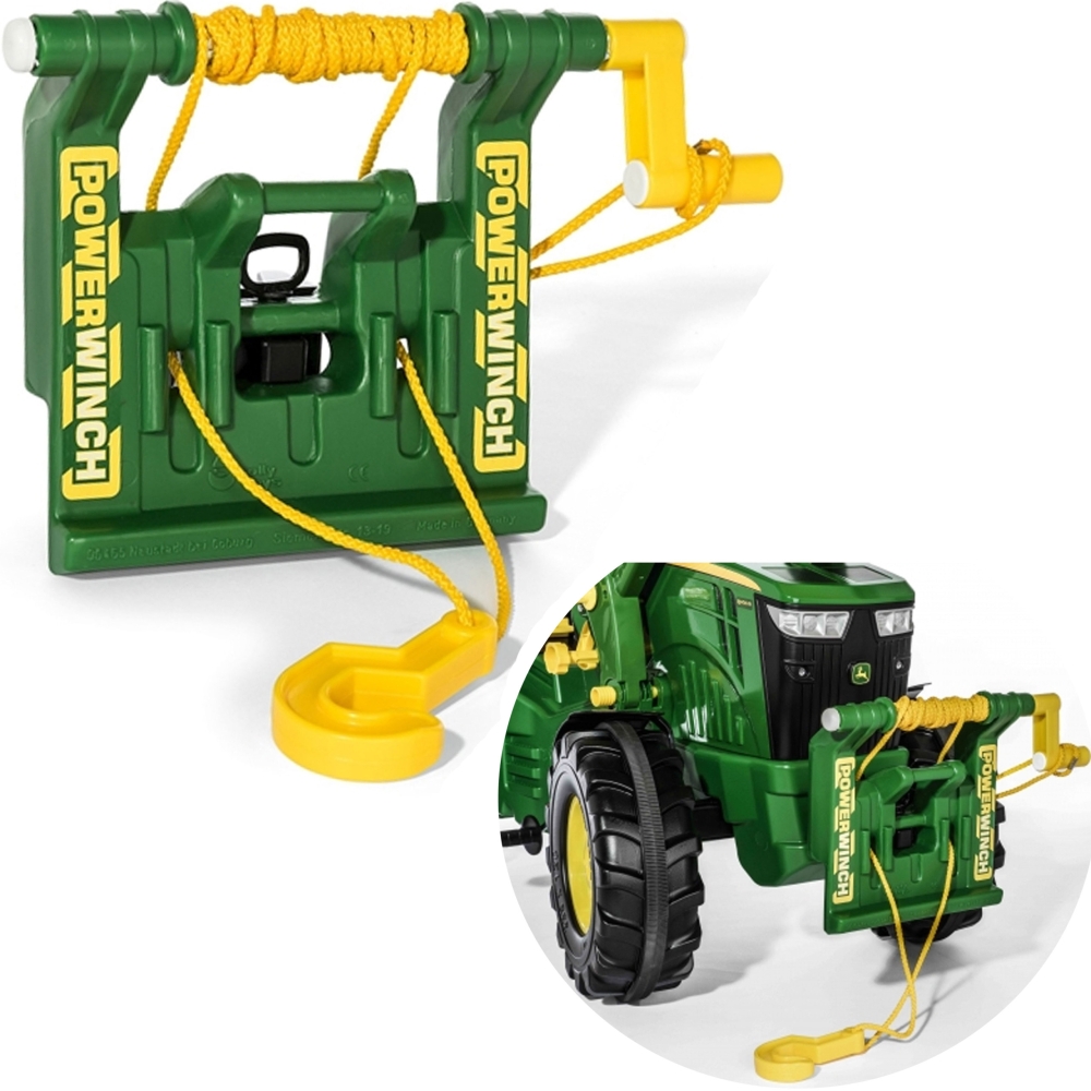 Traktoriaus gervė Rolly Toys rollyPowerwinch John Deere-Judėjimui, Minami traktoriai ir jų priedai-e-vaikas