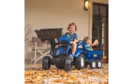 Pedalinis traktorius FALK New Holland su priekaba mėlynas nuo 3 metų-Judėjimui, Minami traktoriai ir jų priedai-e-vaikas