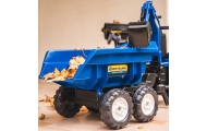 FALK Traktorek New Holland na Pedały Niebieski z Przyczepką od 3 Lat