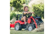 FALK Traktor Case na Pedały z Łyżką i Przyczepką Czerwony od 3 Lat