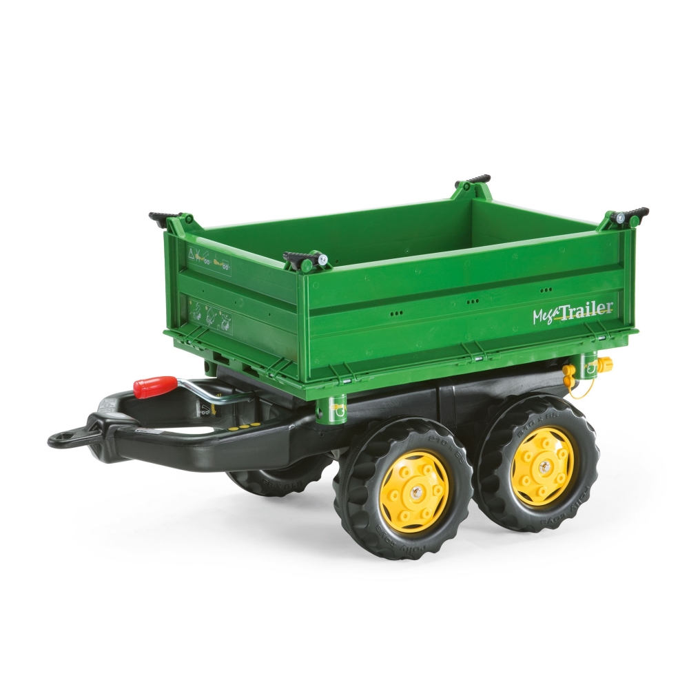 "Rolly Toys" savivartė priekaba "RollyMega Trailer Green-Judėjimui, Minami traktoriai ir jų priedai-e-vaikas