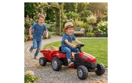 Pedalinis traktorius su priekaba WOOPIE Farmer GoTrac MAXI, raudonas-Judėjimui, Minami traktoriai ir jų priedai-e-vaikas