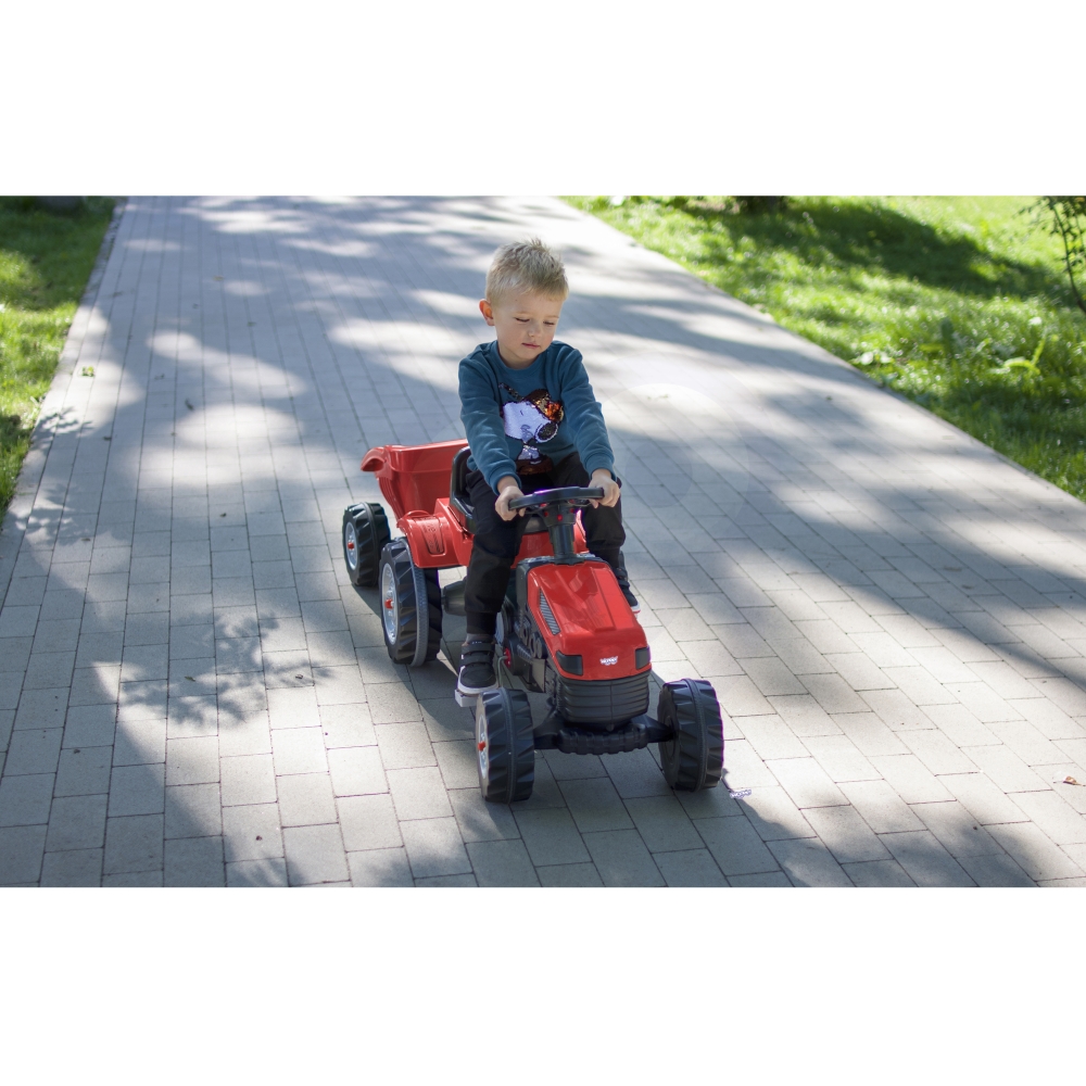 WOOPIE Farmer GoTrac MAXI Pedal Tractor with Silent Wheel Trailer 