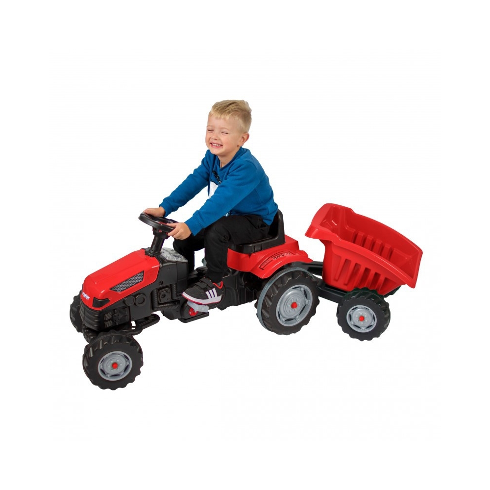 WOOPIE Farmer GoTrac MAXI Pedal Tractor with Silent Wheel Trailer 