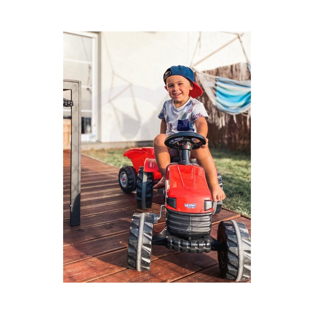 WOOPIE Farmer GoTrac MAXI Pedal Tractor with Silent Wheel Trailer 