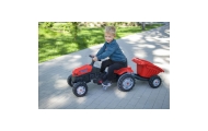 Pedalinis traktorius su priekaba WOOPIE Farmer GoTrac MAXI, raudonas-Judėjimui, Minami traktoriai ir jų priedai-e-vaikas