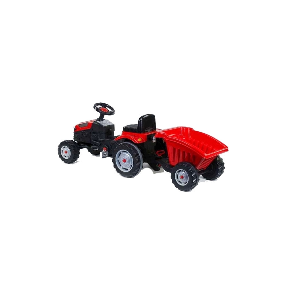 WOOPIE Farmer GoTrac MAXI Pedal Tractor with Silent Wheel Trailer 