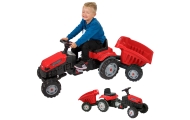 Pedalinis traktorius su priekaba WOOPIE Farmer GoTrac MAXI, raudonas-Judėjimui, Minami traktoriai ir jų priedai-e-vaikas