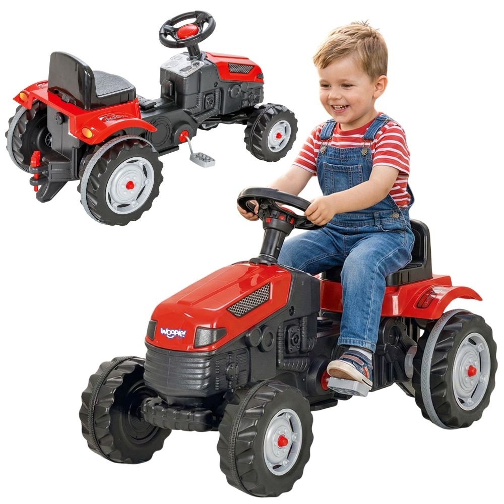Pedalinis traktorius WOOPIE Farmer GoTrac su tyliais ratais-Judėjimui, Minami traktoriai ir jų priedai-e-vaikas