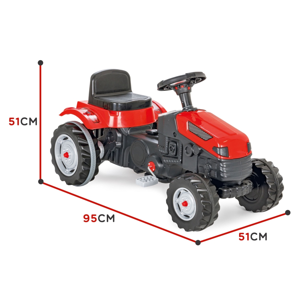 WOOPIE Pedal Tractor Farmer GoTrac Tractor Silent Wheels 