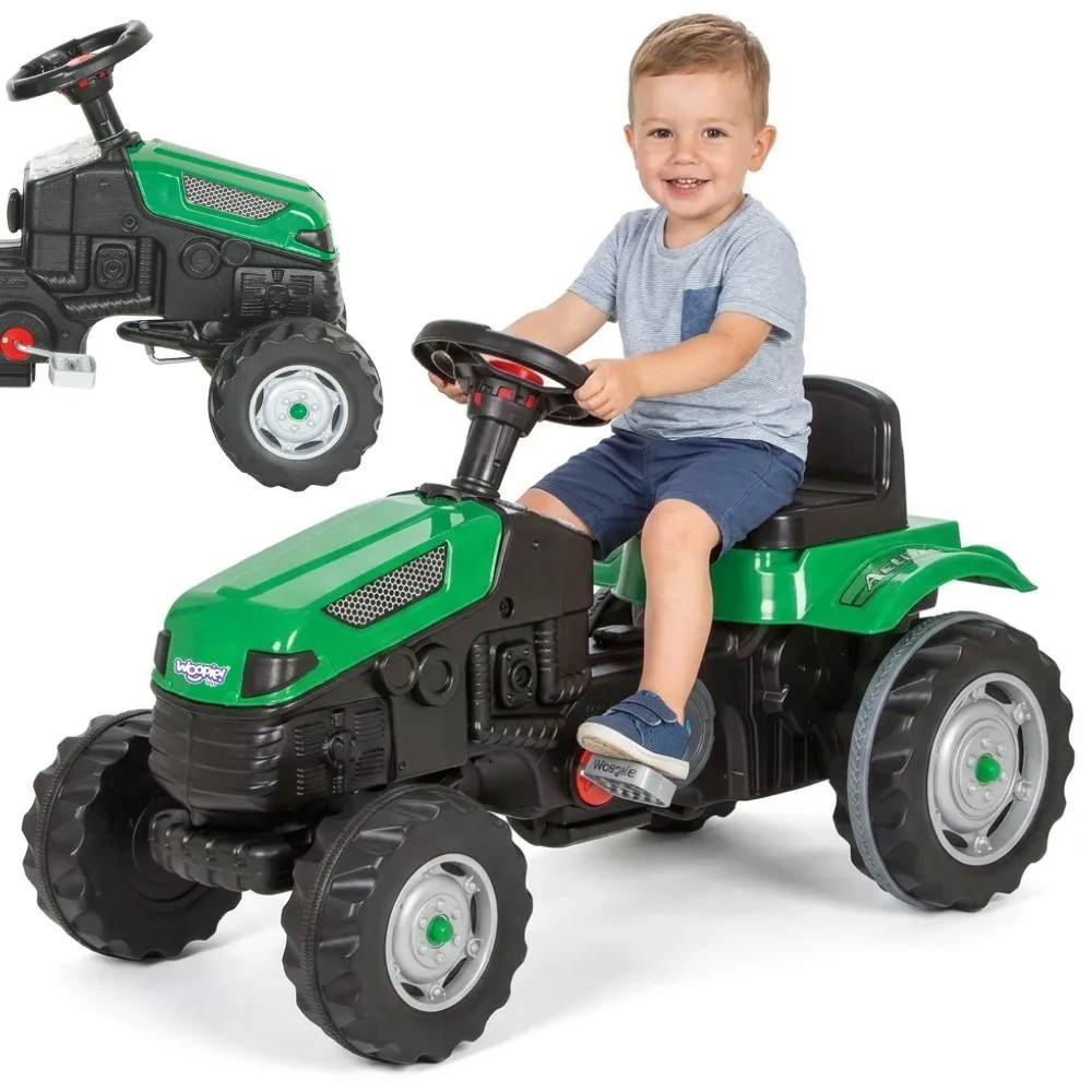 Pedalinis traktorius WOOPIE Farmer GoTrac, žalias-Judėjimui, Minami traktoriai ir jų priedai-e-vaikas