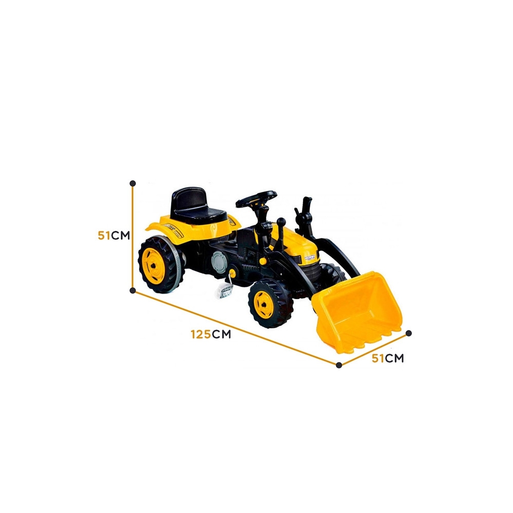 WOOPIE Pedal Tractor Farmer MaxTrac Classic Bucket Dozer 
