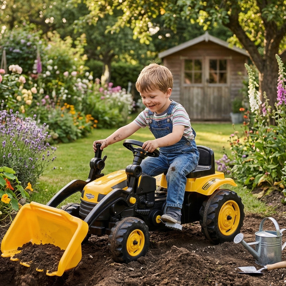 WOOPIE Pedal Tractor Farmer MaxTrac Classic Bucket Dozer 