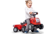FALK Baby Mac Cormick Red Tractor with Trailer + accessories from 1 year
