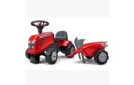 Paspiriamas traktorius su priekaba FALK Baby Massey Ferguson, raudonas + priedai, nuo 1 metų-Judėjimui, Paspiriamosios mašinėlės