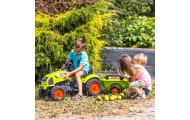 FALK Claas Green Pedal Tractor with Horn and Trailer 2-5 Years
