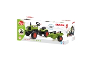 FALK Claas Green Pedal Tractor with Horn and Trailer 2-5 Years