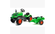 FALK X Tractor Green with Trailer Horn for 2 Years and Up