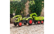 Minamas traktorius FALK Claas Axos 330 su kaušu ir priekaba (3–7 metai)-Judėjimui, Minami traktoriai ir jų priedai-e-vaikas
