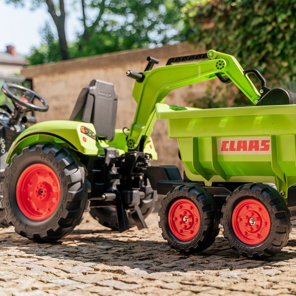 FALK Claas Axos 330 Pedal Tractor with Excavator and Trailer 3-7 years